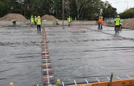 Chancellor State College mesh free slab ready for pour