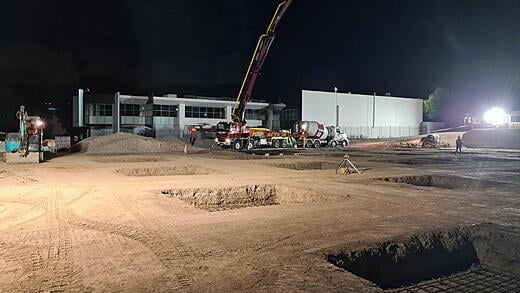 Large pad footings